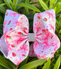 Coquette/Strawberry printed double layer hair bows. 4PCS/$10.00 BW-DSG-995