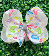 Butterfly printed double layer hair bows. 6.5" 4pcs/$10.00 BW-DSG-1006