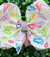 Butterfly printed double layer hair bows. 6.5" 4pcs/$10.00 BW-DSG-1006