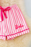 Pink & white stripe pajamas. PJG40026 SOL