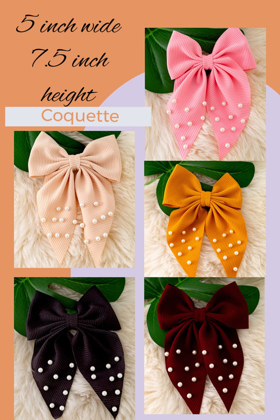 Coquette hair clip w/alligator clip & clipped pears. 5PCS/$12.50