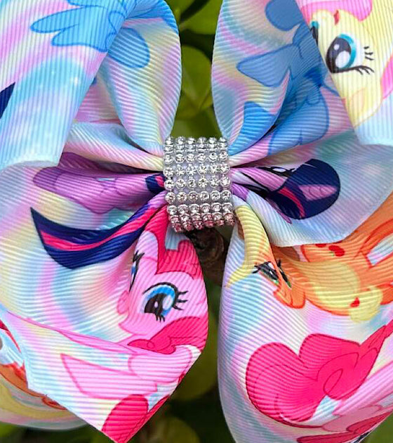 Unicorn printed double layer hair bows. 4pcs/$10.00 BW-DSG-1017