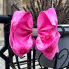 Fuchsia Floral printed double layer hair bows. 4pcs/$10.00 BW-DSG-1021