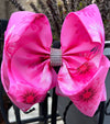 Fuchsia Floral printed double layer hair bows. 4pcs/$10.00 BW-DSG-1021