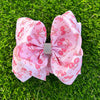 Disco Cherry printed double layer hair bows. 4pcs/$10.00 BW-DSG-1023