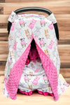 BABY FARM ANIMAL PRINTED CAR SEAT COVER. ZYTG25133006