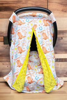  COWBOY & COWBOY BOOTS PRINTED CAR SEAT COVER. ZYTB25133001