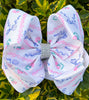 Coquette  printed double layer hair bows. 4pcs/$10.00 BW-DSG-1027