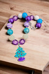 Christmas tree bubble necklace. (3pcs/$15.00) ACG50133002 S