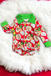 Multi-printed baby onesie w/collar. LR060704-AMY