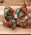 6.5" Halloween double layer printed hair bows.