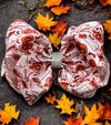 6.5" Halloween double layer printed hair bows.