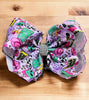 Space cowgirl character printed double layer hair bows. (6.5"wide 4pcs/$10.00) BW-DSG-900