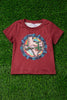 GIRLS TEXAS LOGO PRINTED ON MAROON TEE. TPG513016-LOI