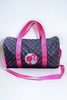 Black star printed duffle bag with strap. TT2026LR