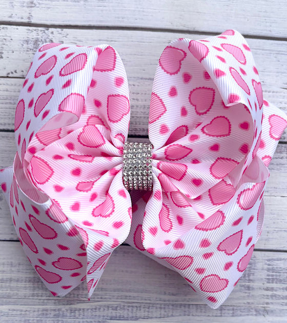 Valentines double layer hair bows. 4PCS/$10.00