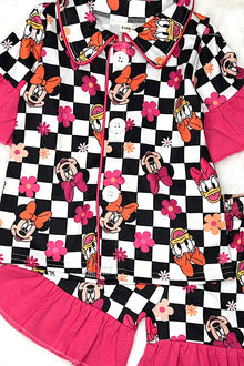  Character & checker printed pajamas set. GSSO112304-SOL