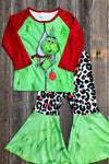 Green Christmas character printed set. FRE-2023S-SOL