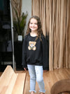 Teddy bear application black sweatshirt. TPG65153080-loi