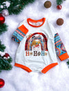 Ho ho ho Santa printed boys baby onesie.LR050405-LOI