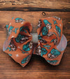 6.5" Fall printed double layer hair bows.(5pcs/$10.00)