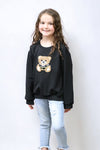 Teddy bear application black sweatshirt. TPG65153080-loi