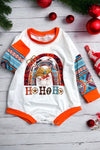 Ho ho ho Santa printed boys baby onesie.LR050405-LOI