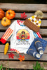 Turkey printed boys baby's romper w/snaps. AMY