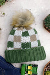 Multi-printed knit beanies/ available in 4 designs. 2pcs/$10.00 ACG5011302