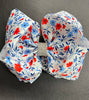 Multi-printed floral hair bow. 4pcs/$10.00 BW-DSG-1064