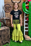 Green double layer extra wide bell bottoms. PNG25153117-amy