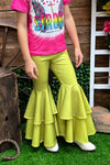 Green double layer extra wide bell bottoms. PNG25153117-amy