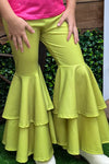 Green double layer extra wide bell bottoms. PNG25153117-amy