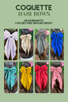 Satin coquette hair bows, available in 8 colors. (5pcs-same color)