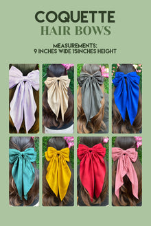  Satin coquette hair bows, available in 8 colors. (5pcs-same color)