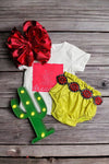 Green ruffle hem baby bloomers. PNG25153121 LOI