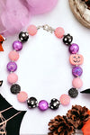 Purple,pink bubble necklace & pink pumpkin pendant. 3PCS/$15.00 ACG40153042