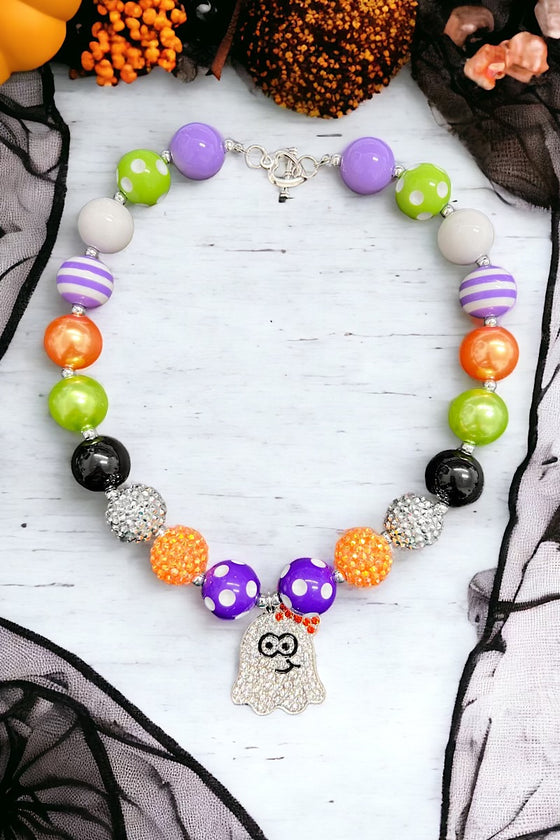 Multi-color bubble necklace & ghost pendant 3PCS/$15.00 ACG40133003 002