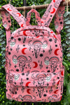 Rainbow over the bull skull printed Medium size backpack. BP-202323-1