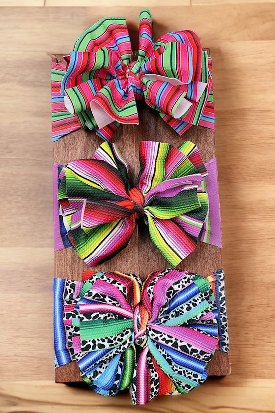 Big tassel printed headbands 3pcs/$10.50 choose your fav! F-DLH2392K