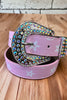 Pink star printed girls belt. (31.5"long  Wide1.25) ACG25133019 S