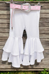 White double layer extra wide bell bottoms. PNG25153104 loi