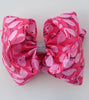 Flamingo printed double layer hair bows. (6.5"wide 4pcs/$10.00) BW-DSG-874