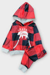 Baby bear plaid jogger set. PJG501322040-SOL