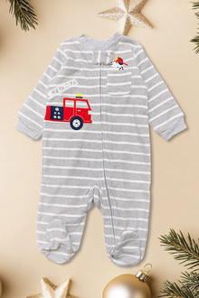  Fire fighter application baby onesie. Made of cozy fleece.  900656-sol