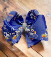 Football/Character printed character double layer hair bows w/ rhinestones. 4pcs/$10.00 935