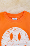 Happy emoji, orange tee shirt with folded sleeves. TPG25154004 jeann