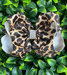  Jaguar double layer printed hair bows 4PCS/$10.00 7.5"WIDE BW-DSG-211