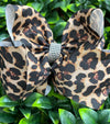 Jaguar double layer printed hair bows 4PCS/$10.00 7.5"WIDE BW-DSG-211