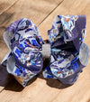 Cowboys printed double layer hair bows w/ rhinestones. 4pcs/$10.00 bw-dsg-941